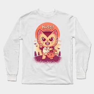 Hiss! Vampire Cat Long Sleeve T-Shirt